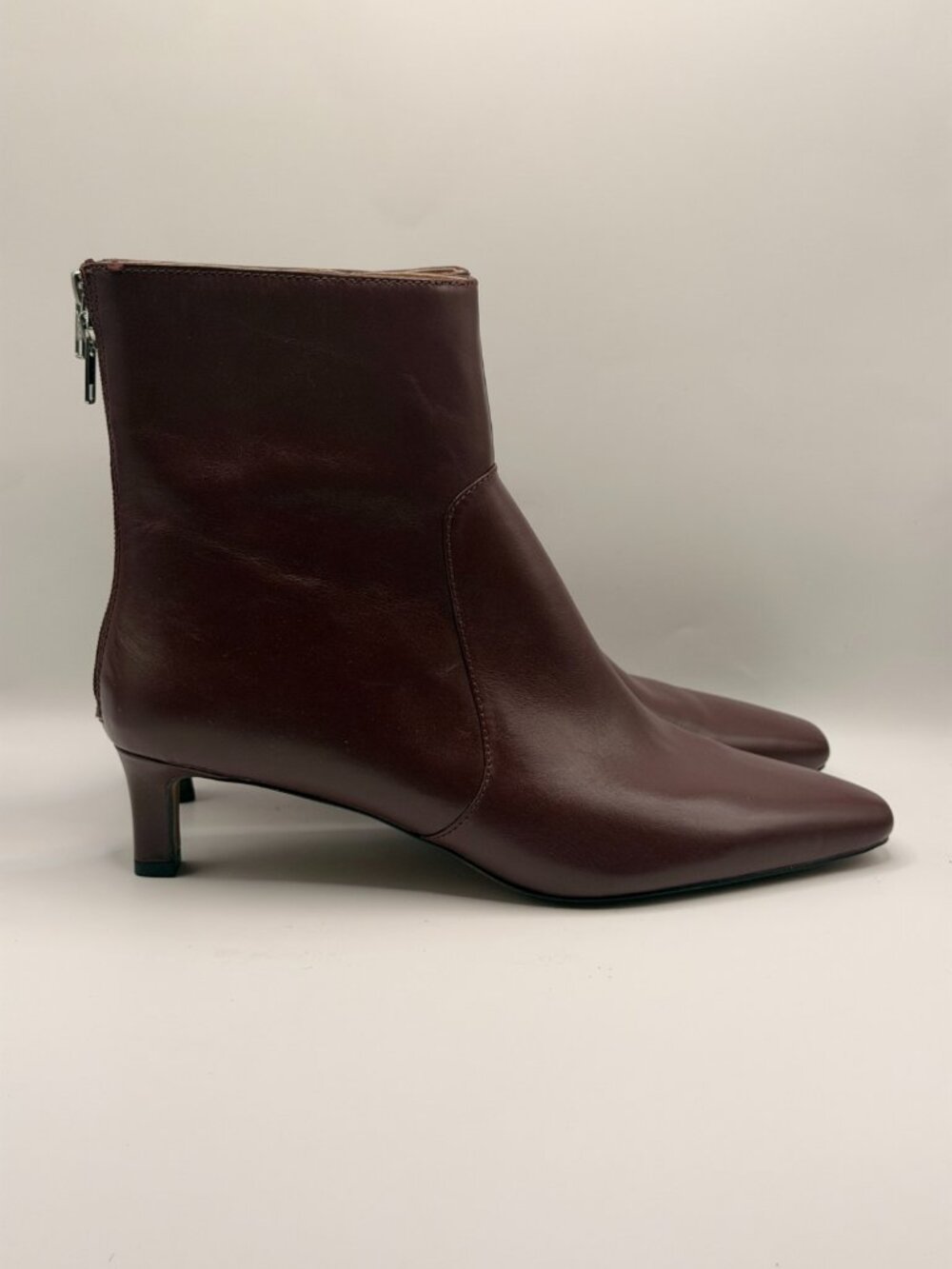 Madewell Womens The Dimes Turkish Coffee Leather Kitten-Heel Boot Sz 11 - Picture 4 of 8